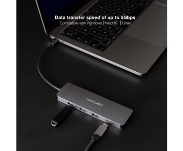 HUB USB-C 3 PUERTOS USB 3.0 10 CM NANOCABLE