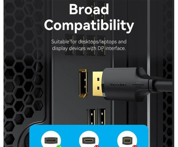 CABLE DISPLAYPORT/M A DISPLAYPORT/M 2 M NEGRO VENTION